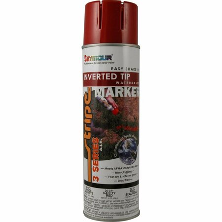 SEYMOUR MIDWEST 20 oz Inverted Tip Air Tech Marking Paint, Safety Red SM20-371